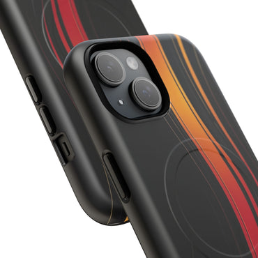 Flame Streak Matte iPhone Case - Racing Inspired Shockproof MagSafe® Compatible Cover