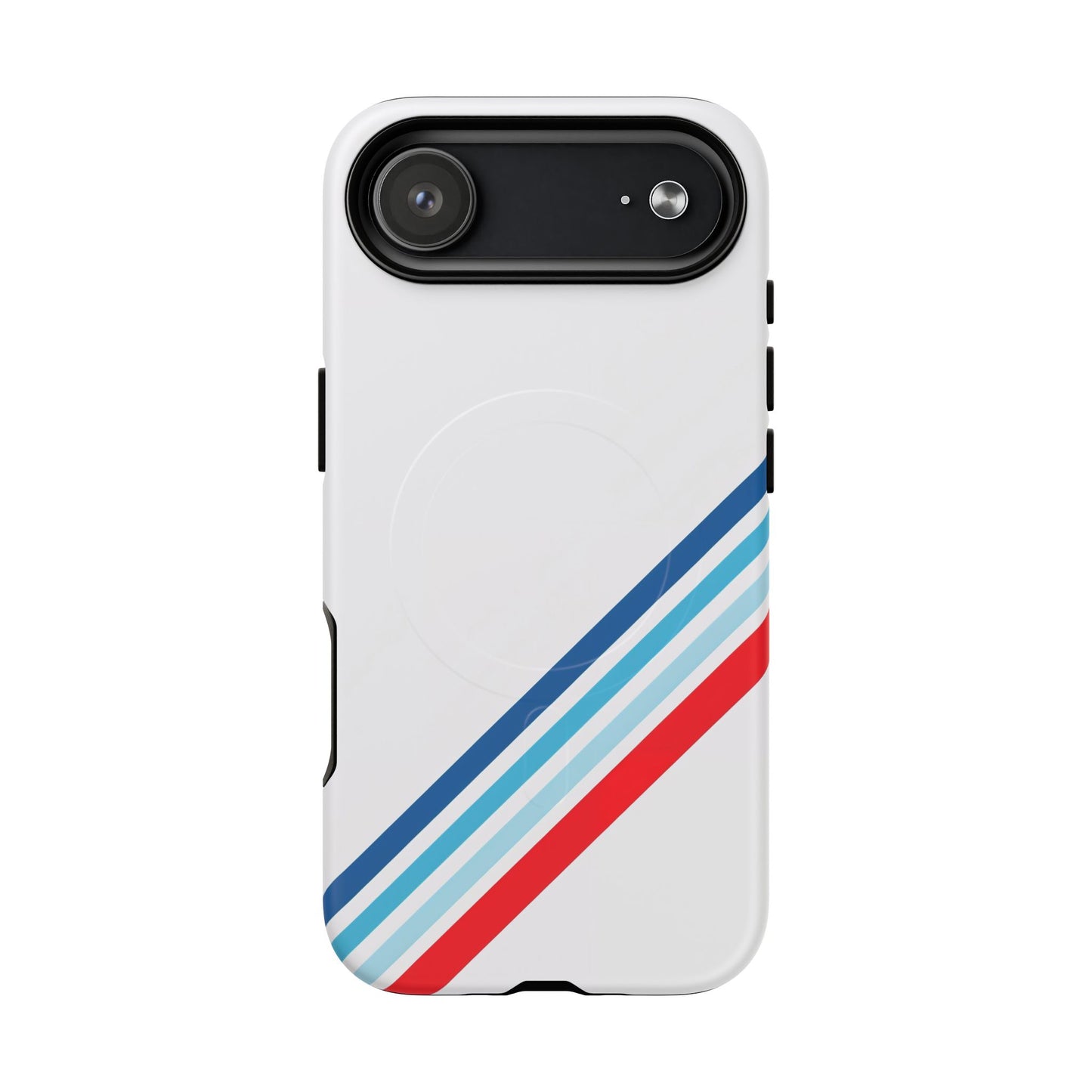 Retro Racing Stripe iPhone Case - Shockproof MagSafe® Compatible