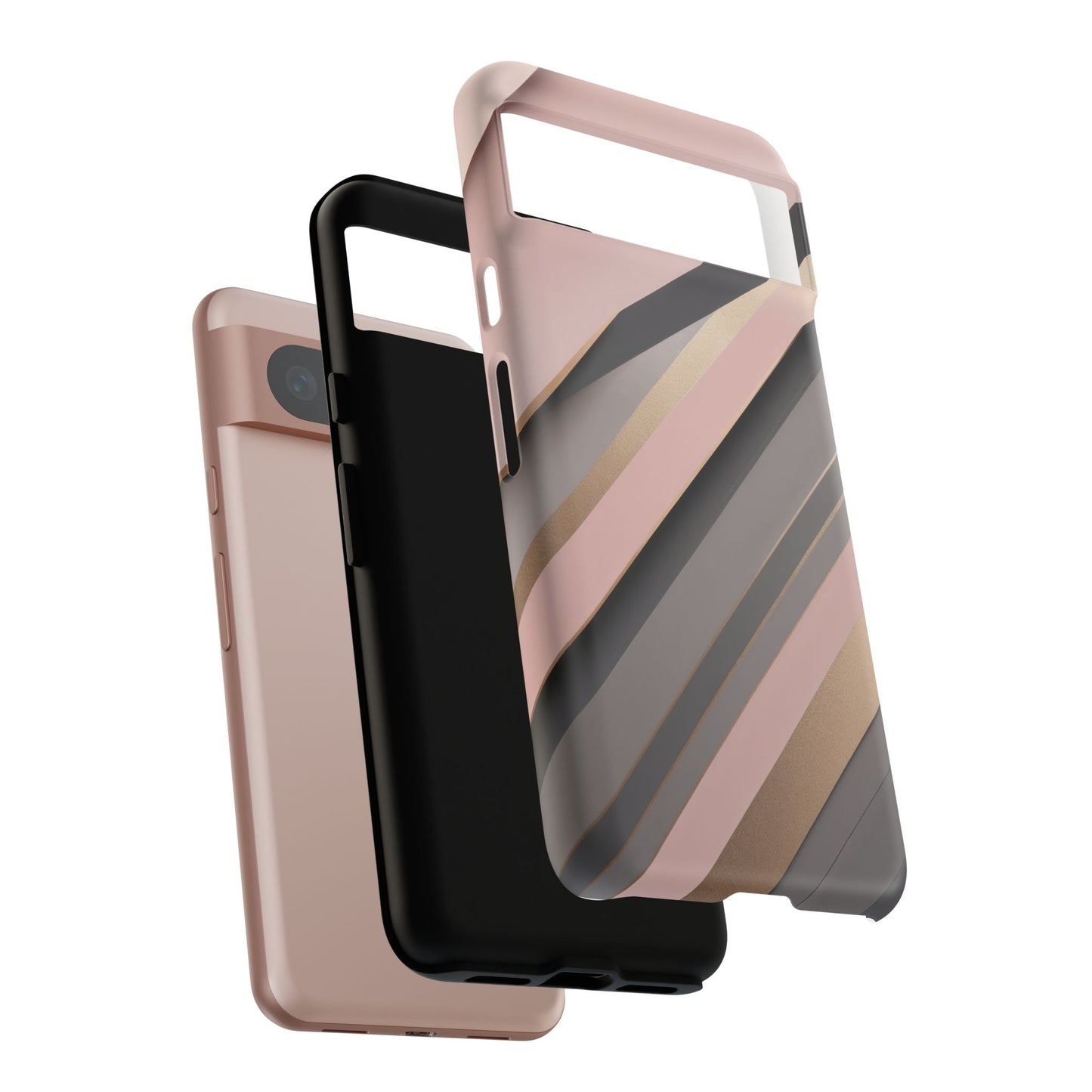 Google Pixel Case - Blush Neutral Stripes