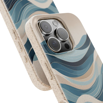 Nordic Wave Eco-Friendly iPhone Case - Sustainable Biodegradable Design