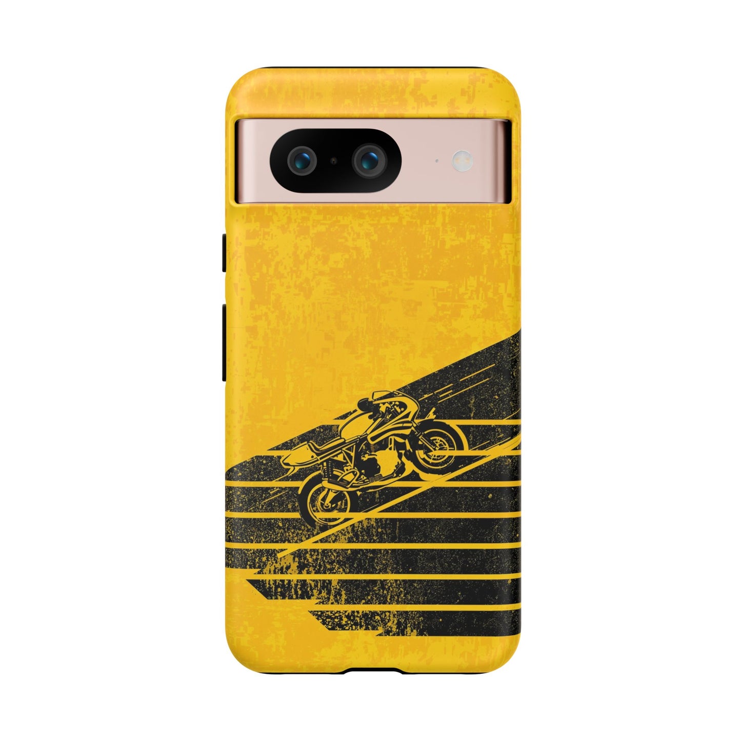 Google Pixel Case - Retro Motorcycle Rider Yellow