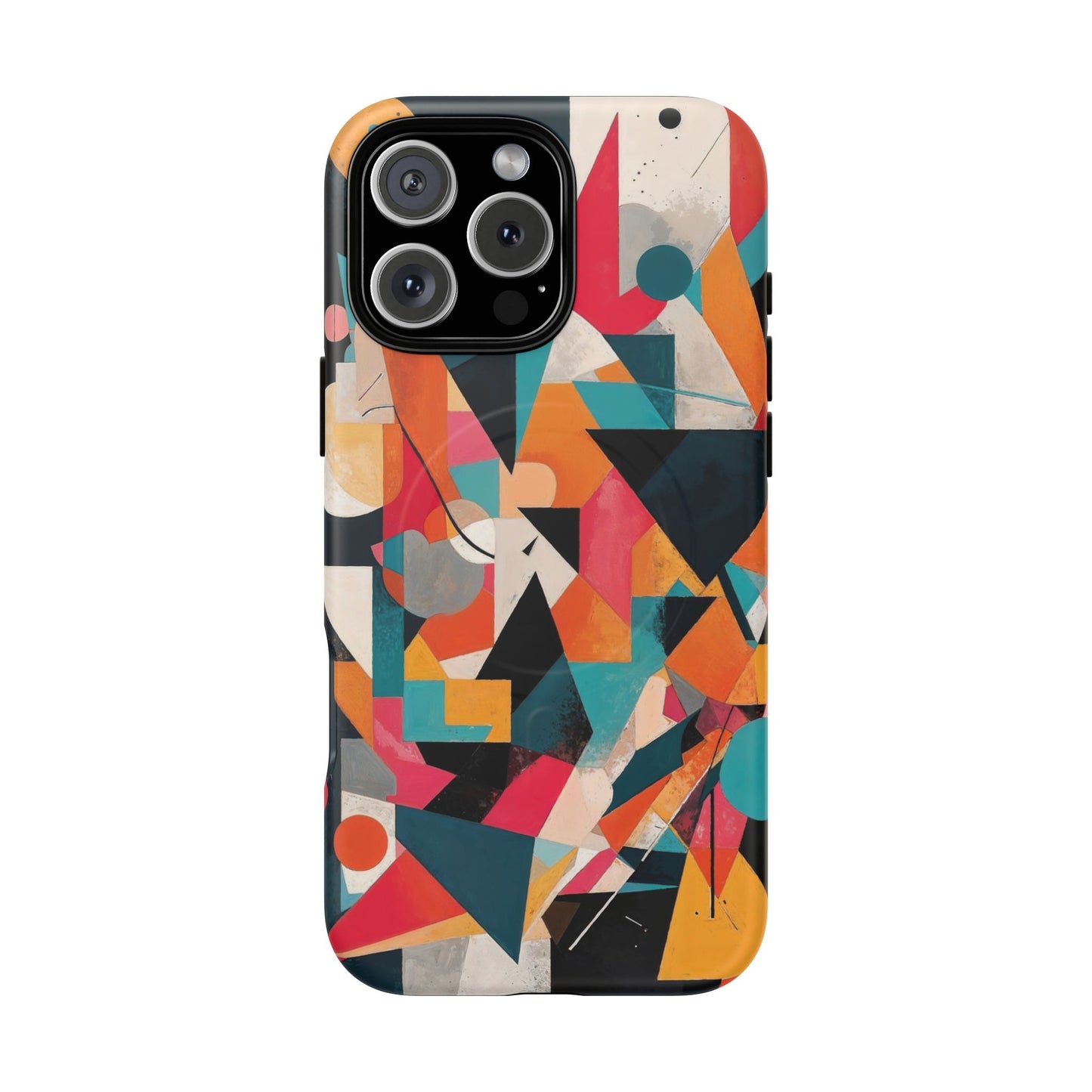 Abstract Colourful Art iPhone Case - Bauhaus Inspired, Shockproof MagSafe® Compatible