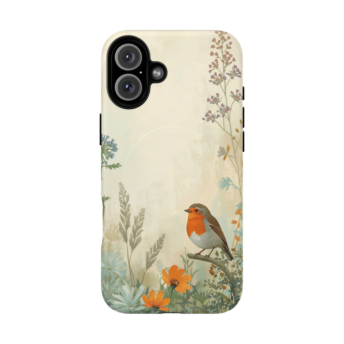 iPhone Floral Robin Premium MagSafe Case