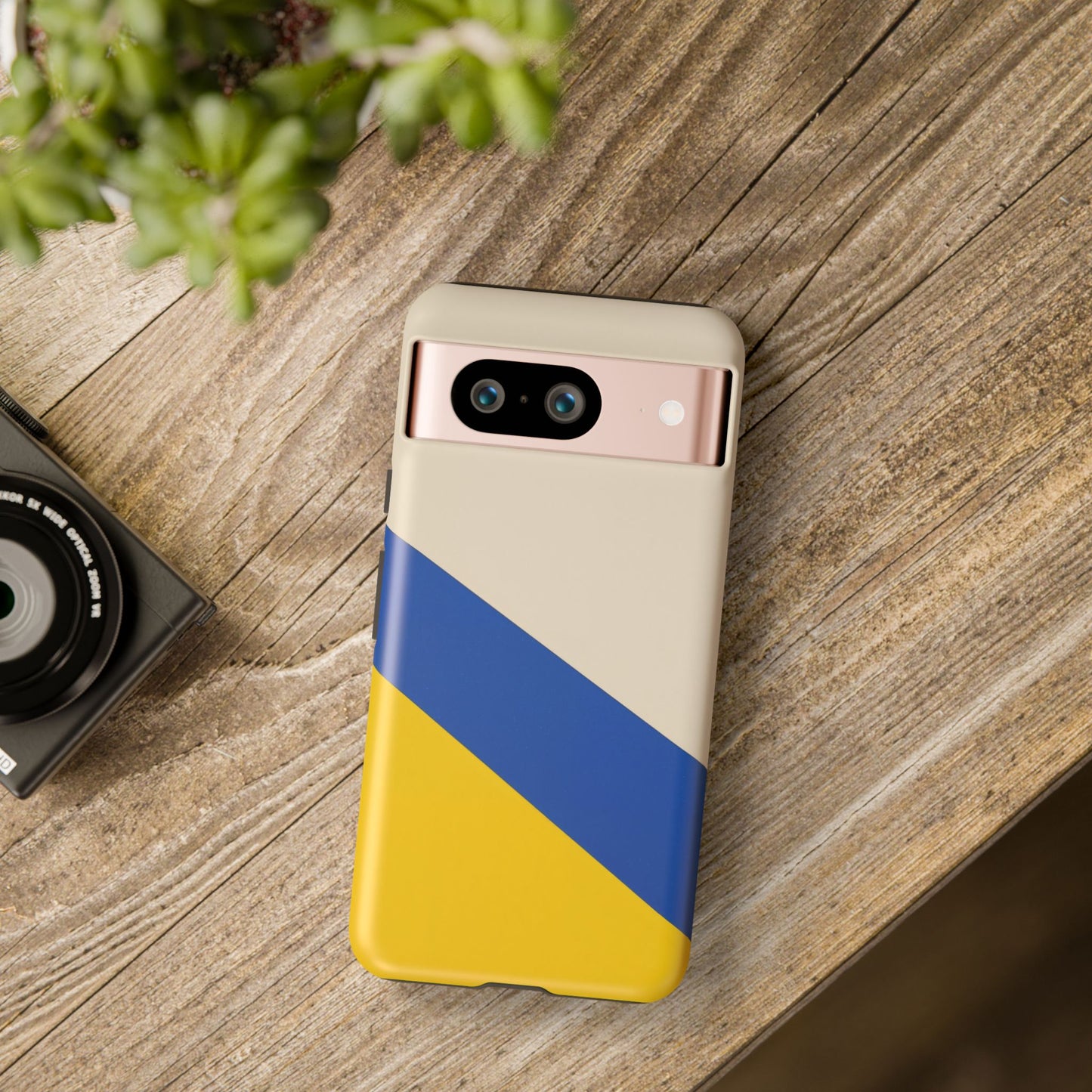 Tricolour Line Google Pixel Case - Dual-Layer Shockproof Matte Cover