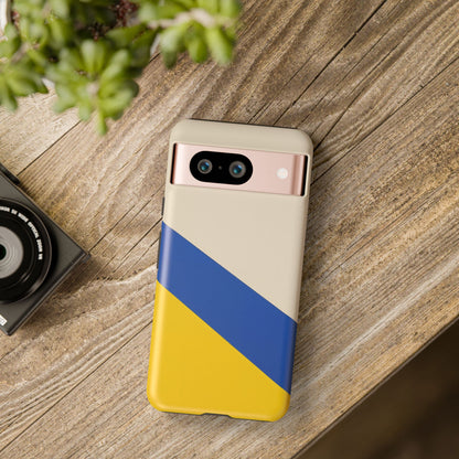Tricolour Line Google Pixel Case - Dual-Layer Shockproof Matte Cover
