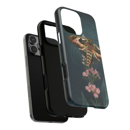 Rosebay at Midnight British Moth Botanical iPhone Case
