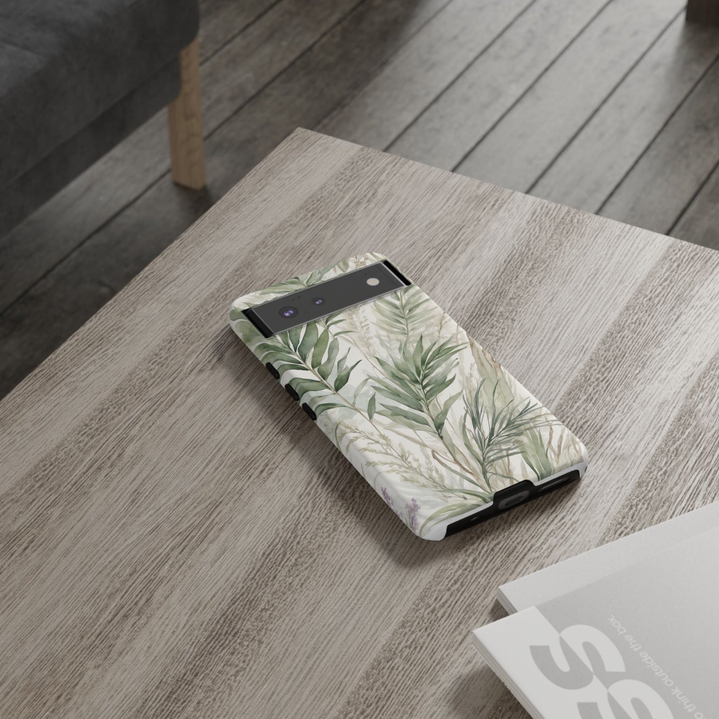 Google Pixel Case - Botanical Greenery Watercolour Pattern