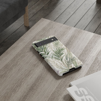Google Pixel Case - Botanical Greenery Watercolour Pattern