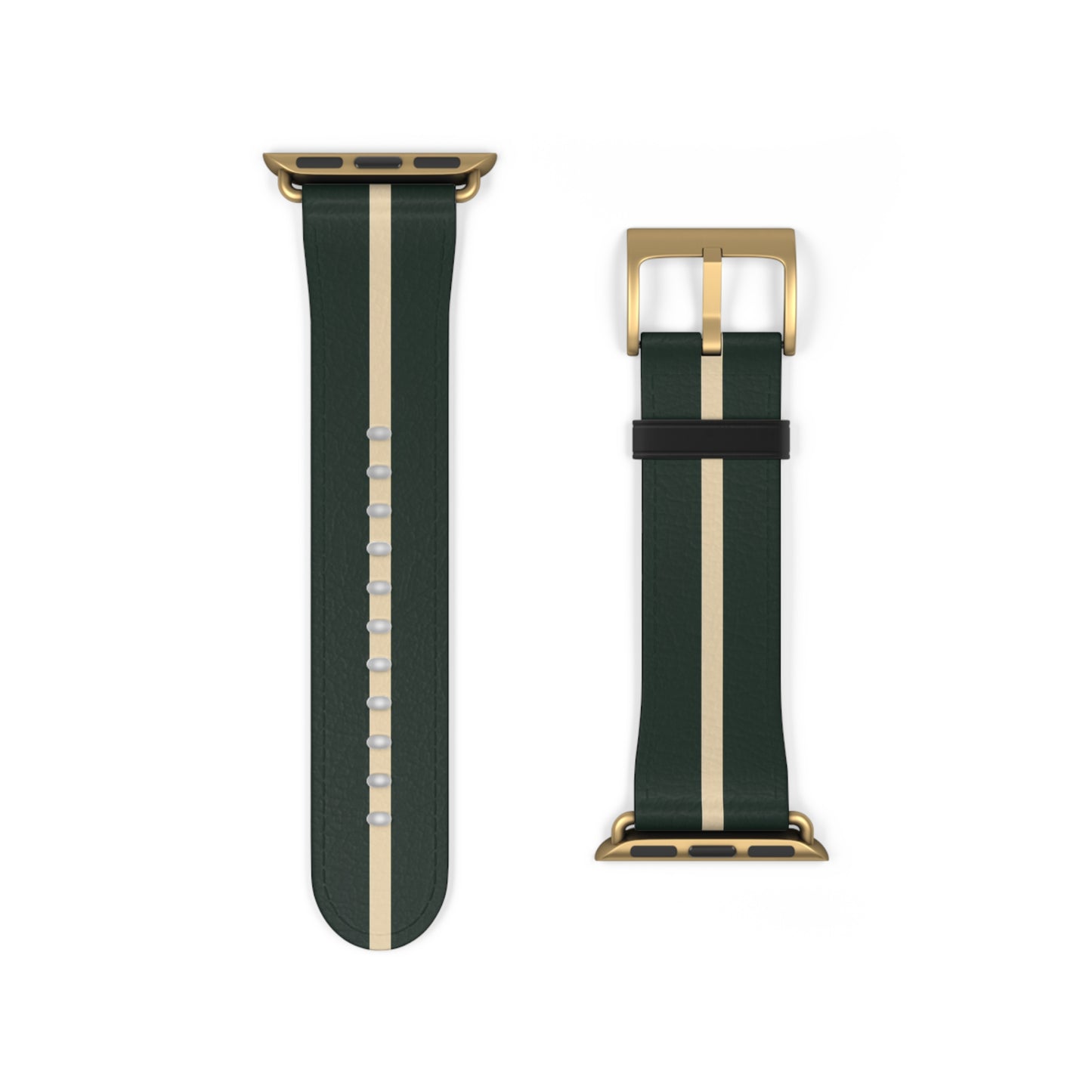 British Racing Green Stripe Apple Watch Strap - Heritage Motorsport Watch Band