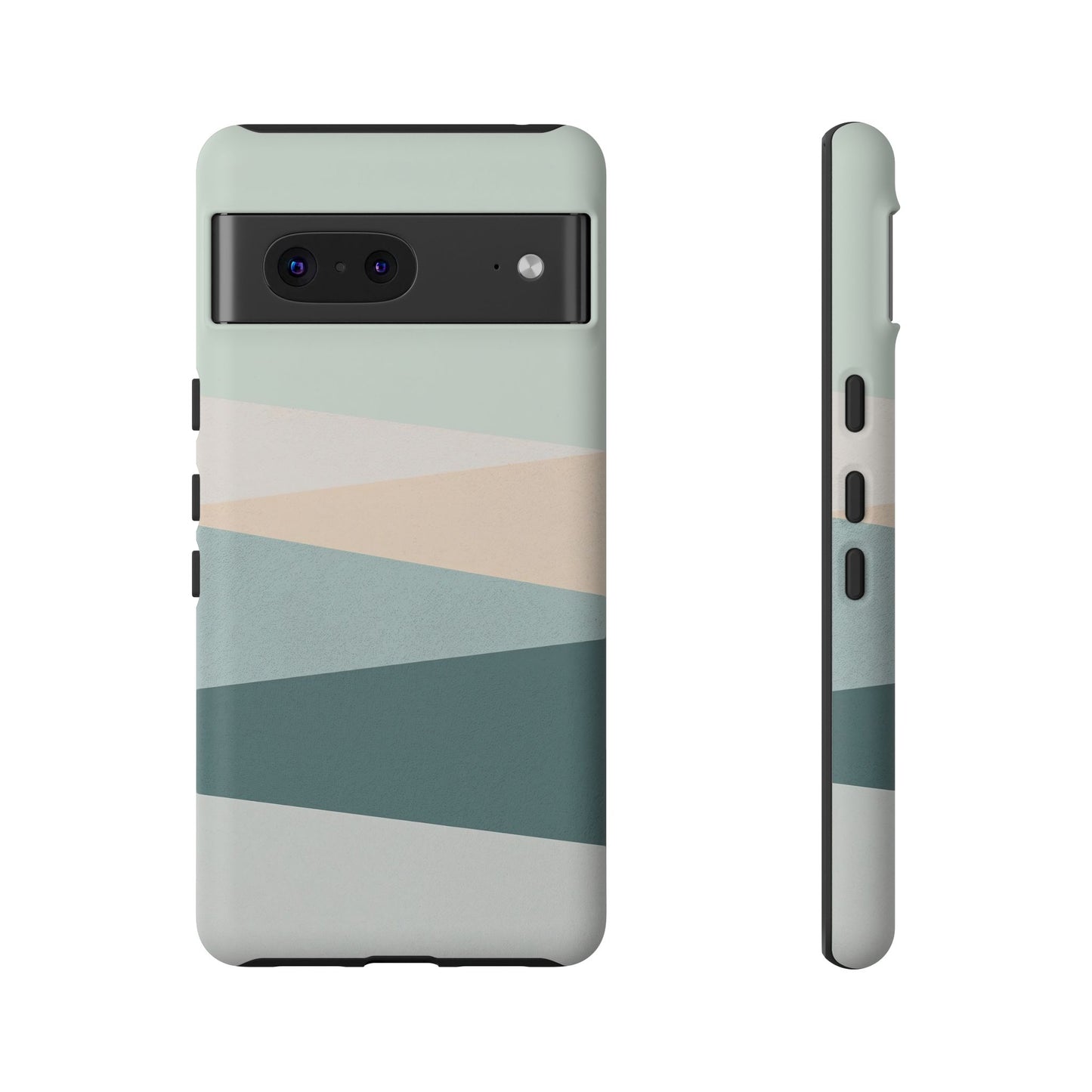 Google Pixel Case - Coastal Mist Blue Green Stripe