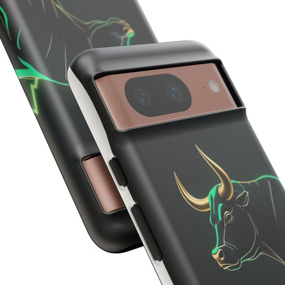 Google Pixel Case - Neon Bull Matte Black