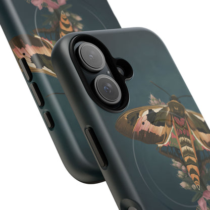 Rosebay at Midnight British Moth Botanical iPhone Case