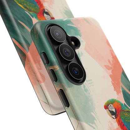 Samsung Galaxy Tropical Watercolor Parrot Tough Case