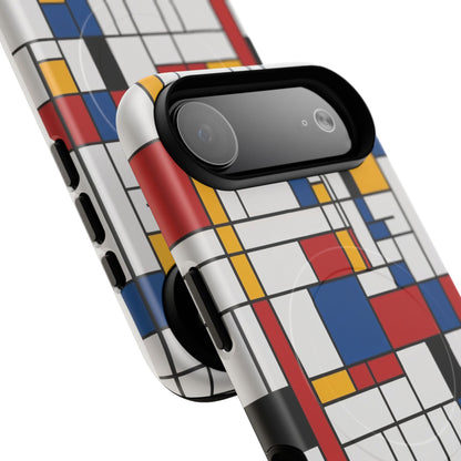 Modern Grid Primary iPhone Case - Premium MagSafe Protective Cover