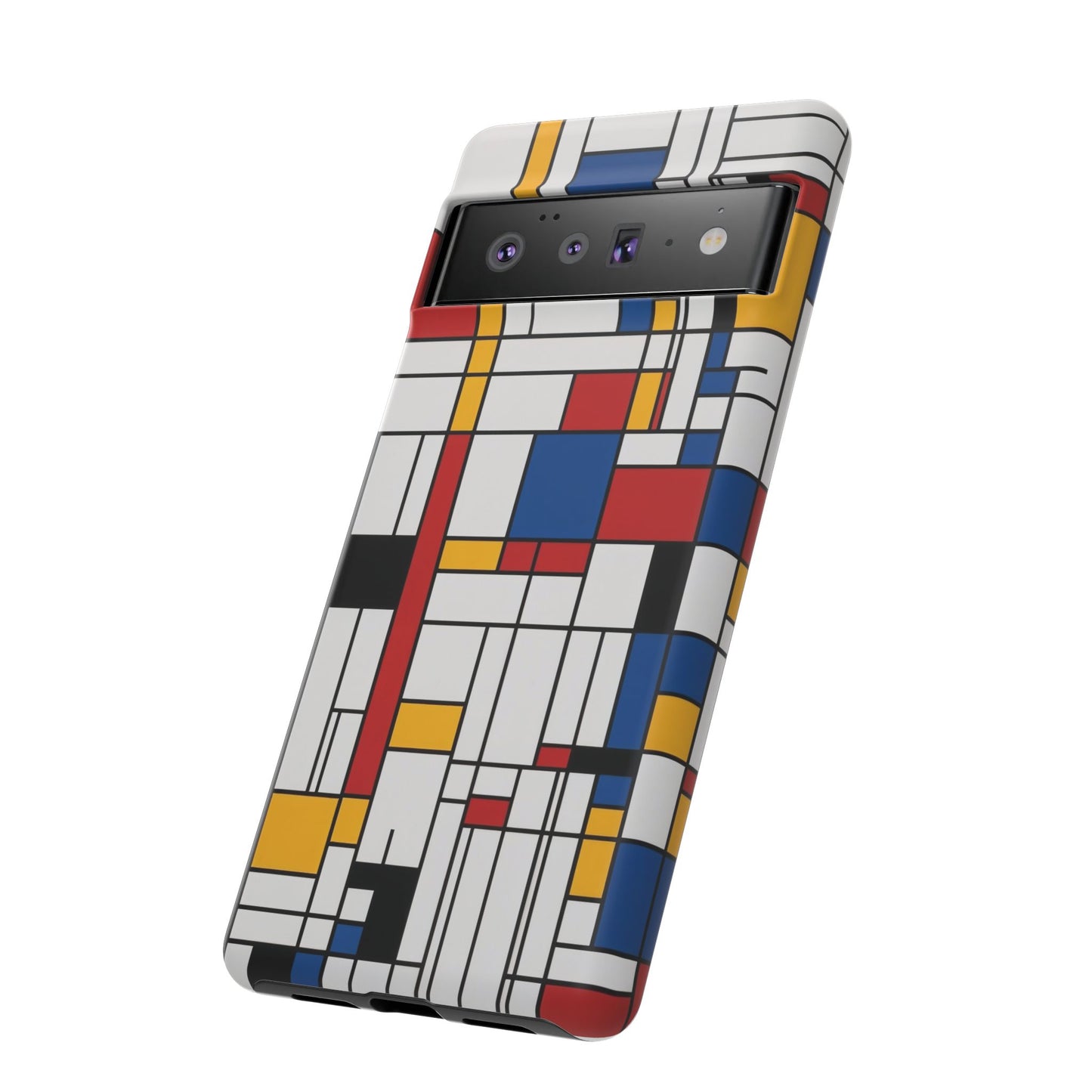 Google Pixel Case Mondrian Geometric Modern Art Design Matte Finish