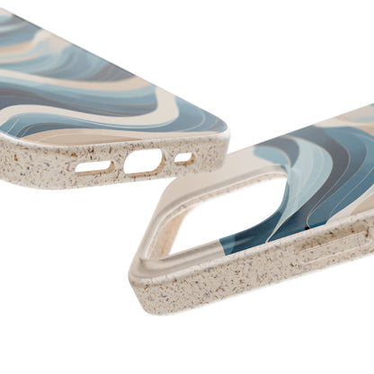 Nordic Wave Eco-Friendly iPhone Case - Sustainable Biodegradable Design