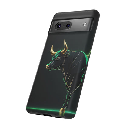 Google Pixel Case - Neon Bull Matte Black