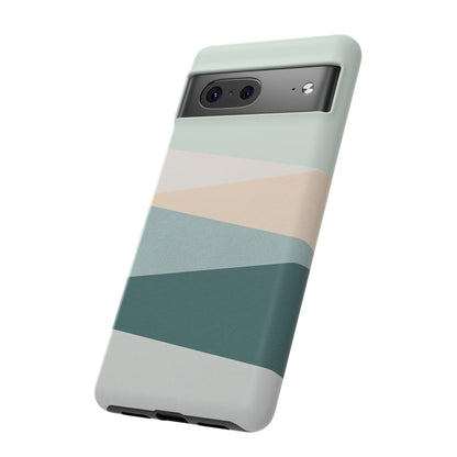 Google Pixel Case - Coastal Mist Blue Green Stripe