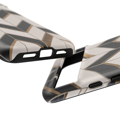 Google Pixel Case - Luxe Chevron Marble Pattern