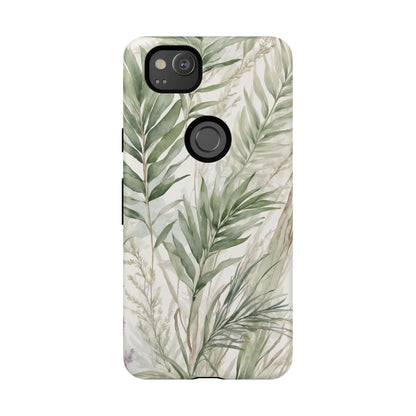 Google Pixel Case - Botanical Greenery Watercolour Pattern