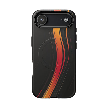Flame Streak Matte iPhone Case - Racing Inspired Shockproof MagSafe® Compatible Cover