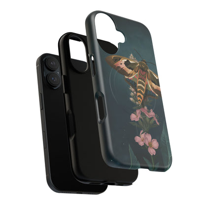Rosebay at Midnight British Moth Botanical iPhone Case