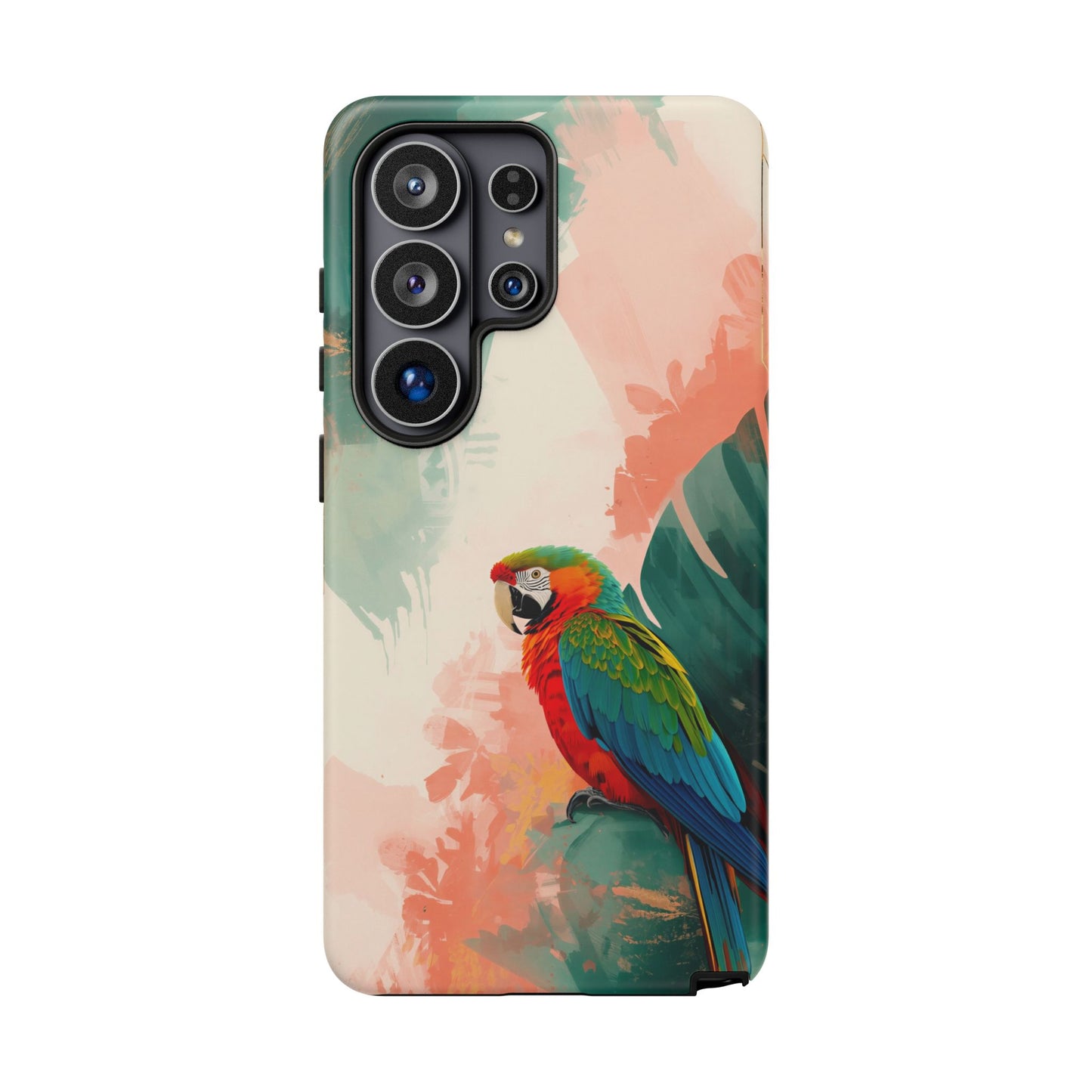 Samsung Galaxy Tropical Watercolor Parrot Tough Case