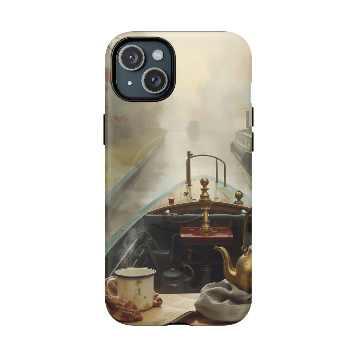 iPhone Misty Narrowboat Stern Premium MagSafe Case