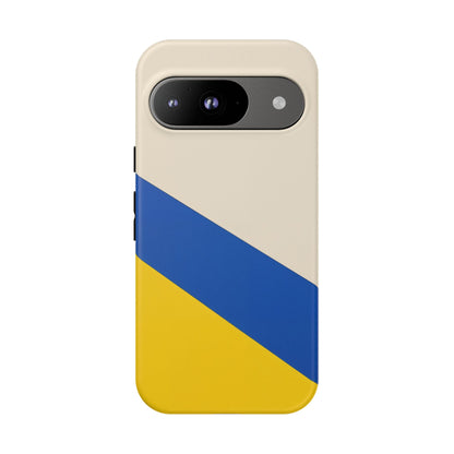 Tricolour Line Google Pixel Case - Dual-Layer Shockproof Matte Cover