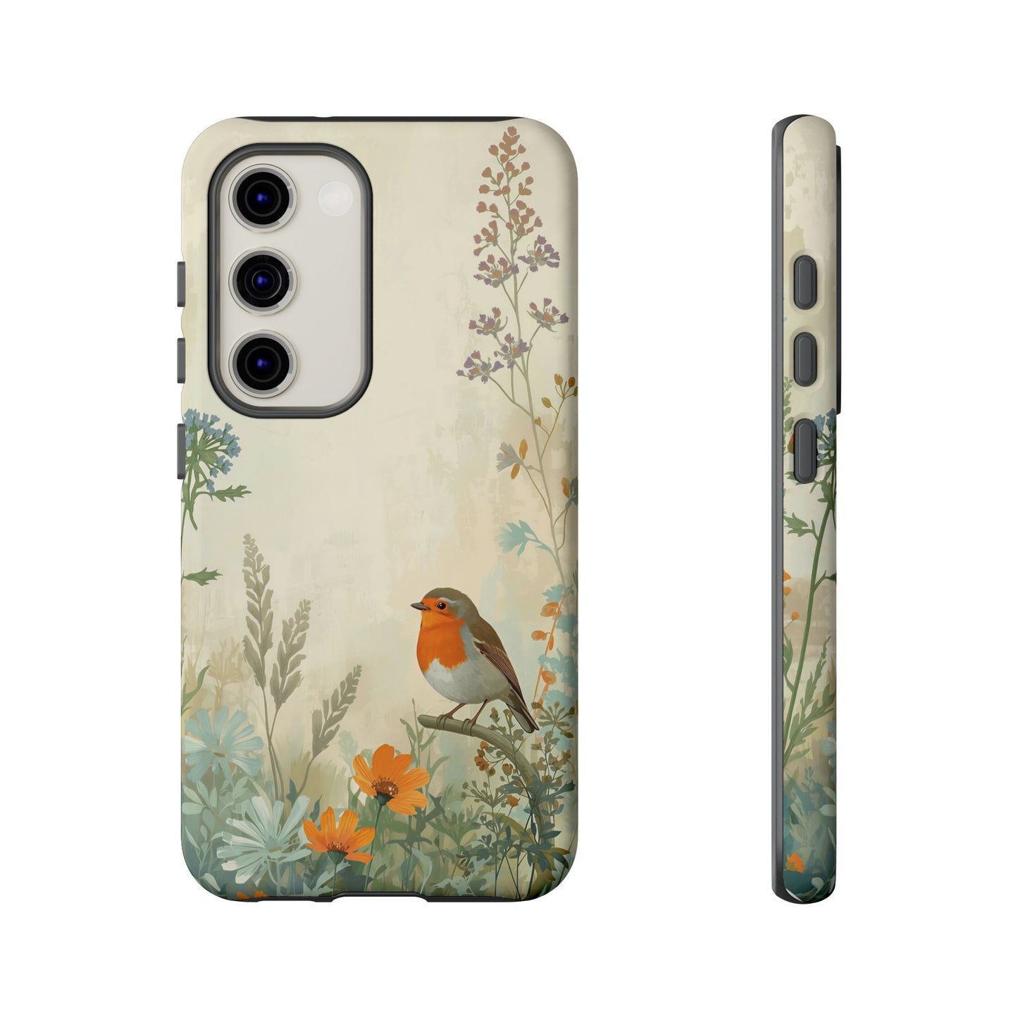 Samsung Galaxy Floral Robin Tough Case