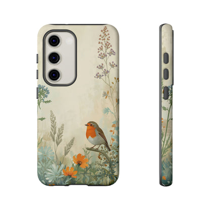 Samsung Galaxy Floral Robin Tough Case