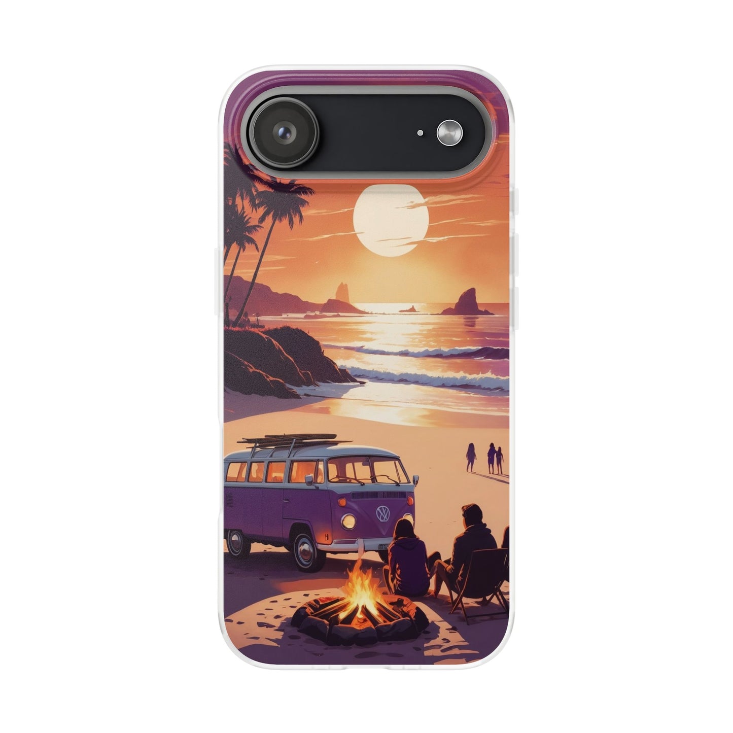 Beach Bonfire Sunset Phone Case