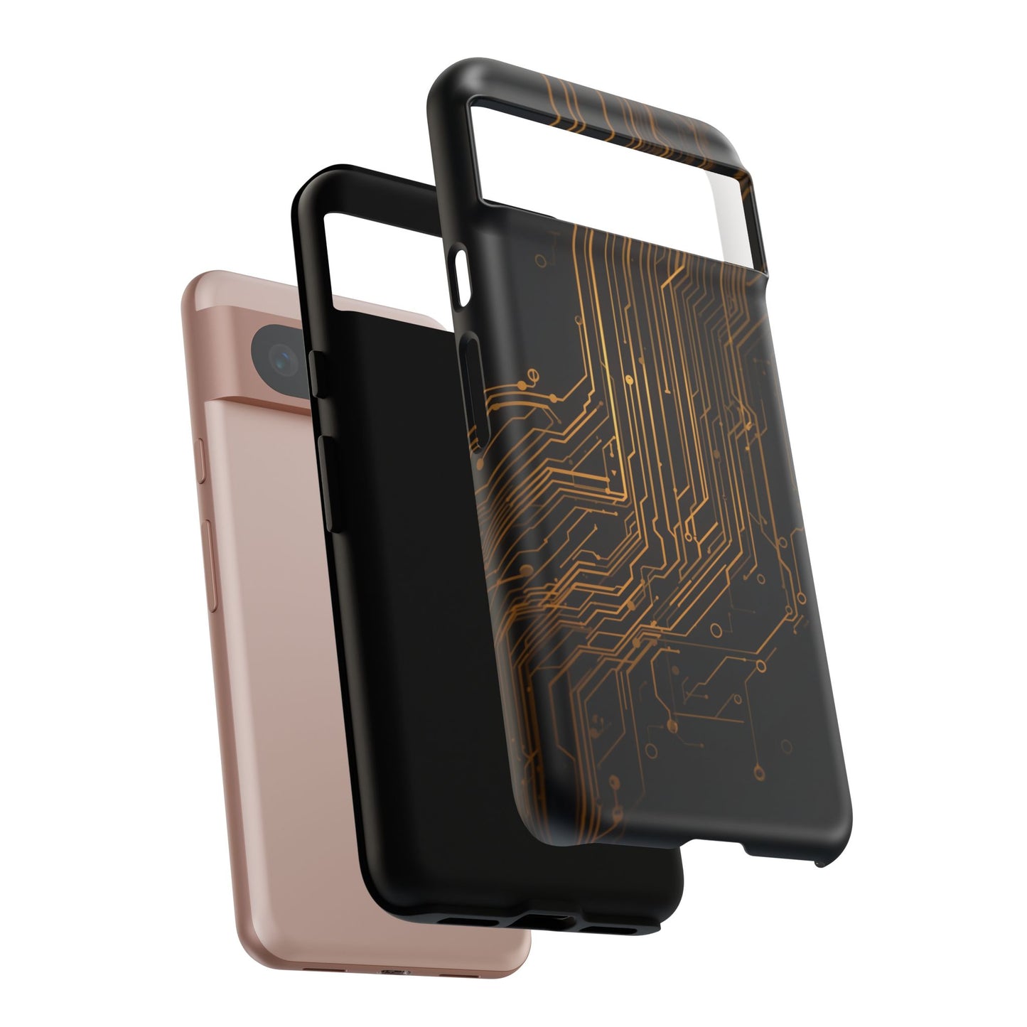 Google Pixel Case - Gold Circuit Board