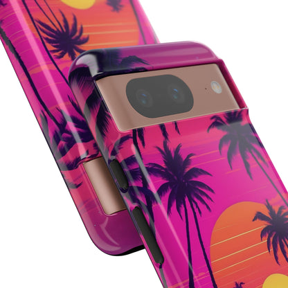 Google Pixel Case - Tropical Sunset Palm Paradise