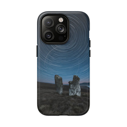 iPhone Star Trails Over Ancient Stones Premium MagSafe Case