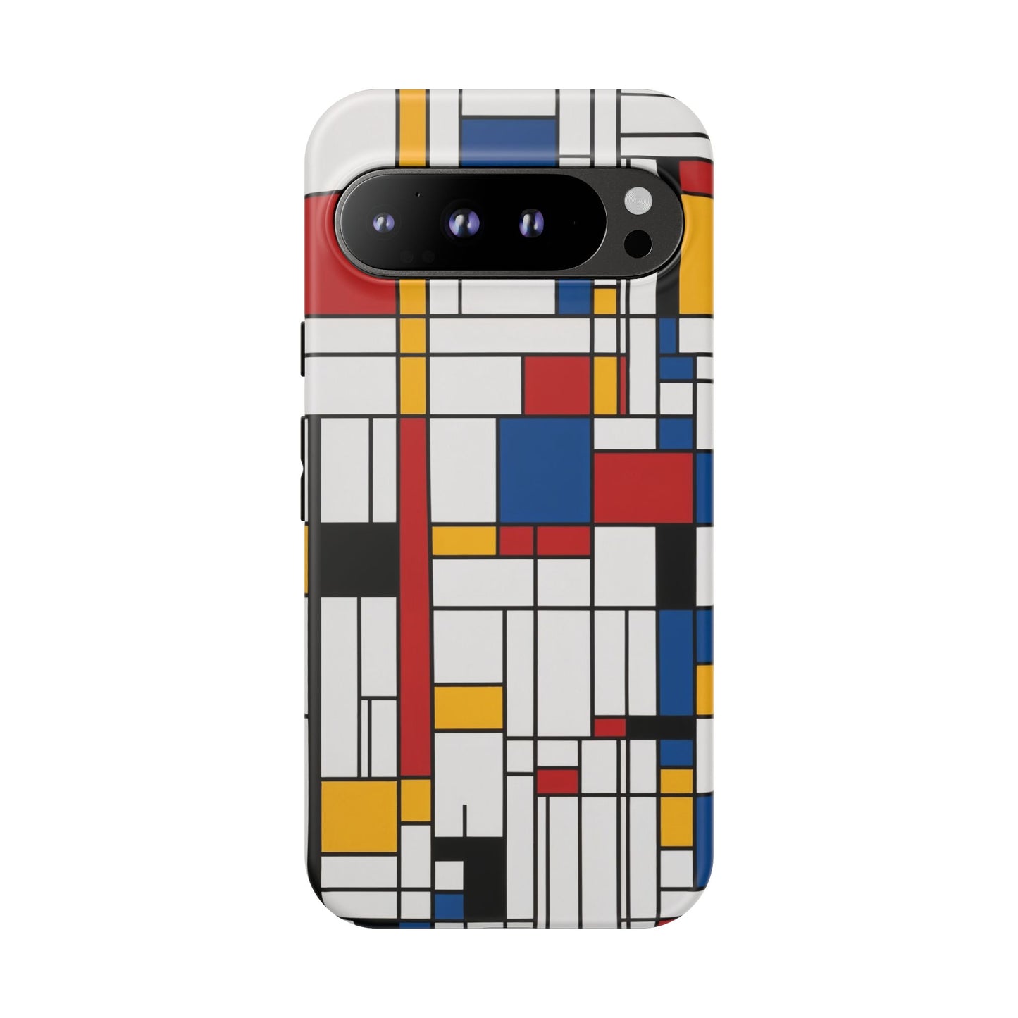 Google Pixel Case Mondrian Geometric Modern Art Design Matte Finish