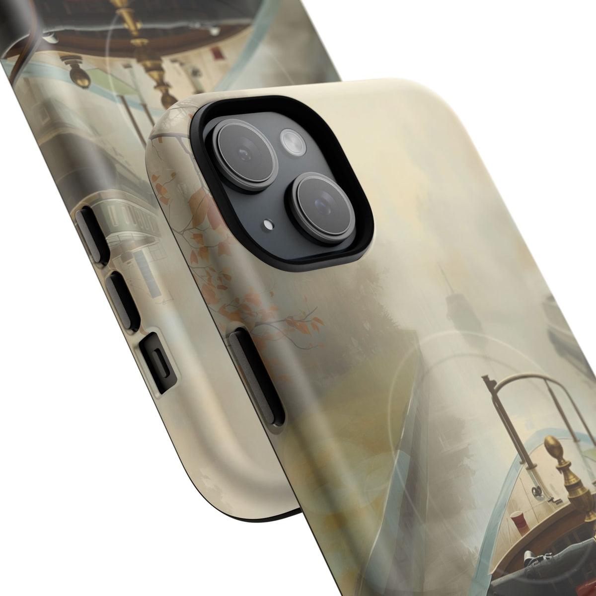 iPhone Misty Narrowboat Stern Premium MagSafe Case