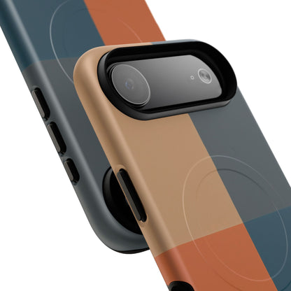 Harbour Grid Colour-Block iPhone Case - Luxury Shockproof MagSafe® Compatible Tough Cover