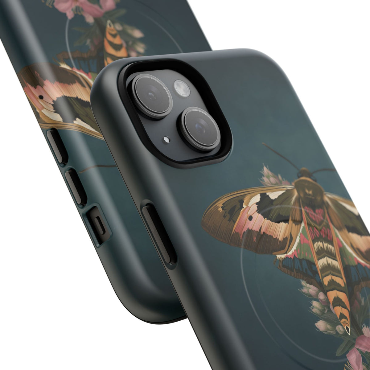 Rosebay at Midnight British Moth Botanical iPhone Case