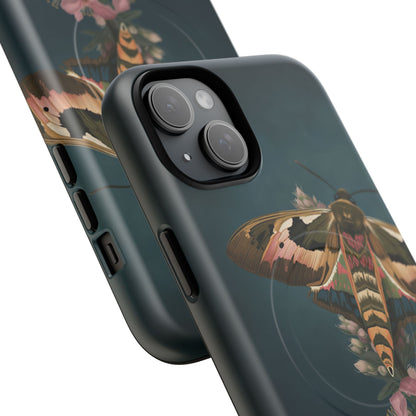Rosebay at Midnight British Moth Botanical iPhone Case