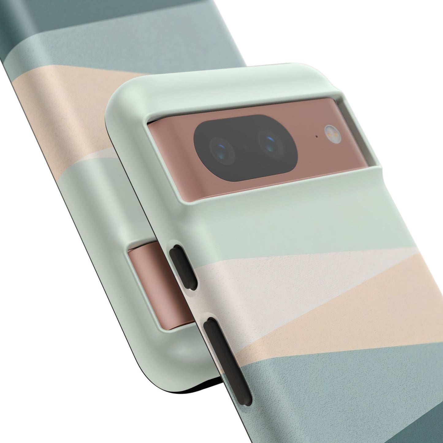 Google Pixel Case - Coastal Mist Blue Green Stripe
