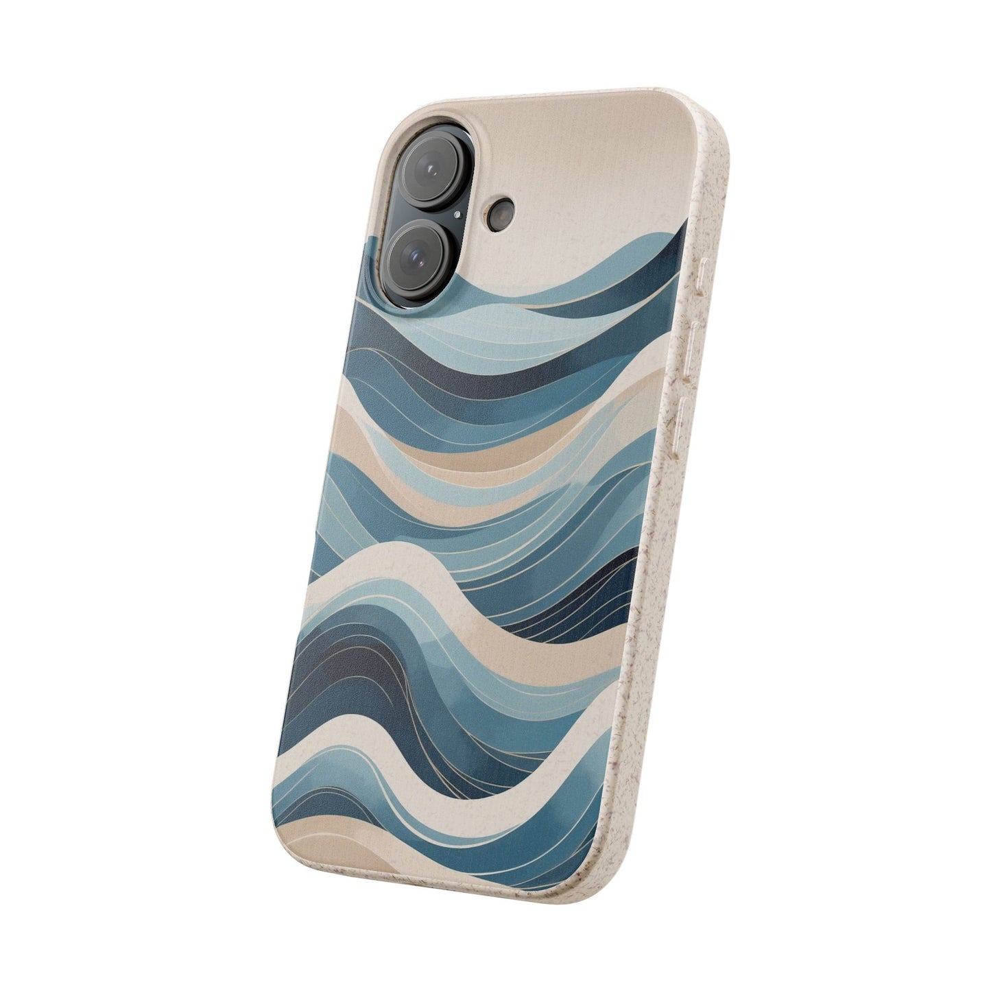Nordic Wave Eco-Friendly iPhone Case - Sustainable Biodegradable Design