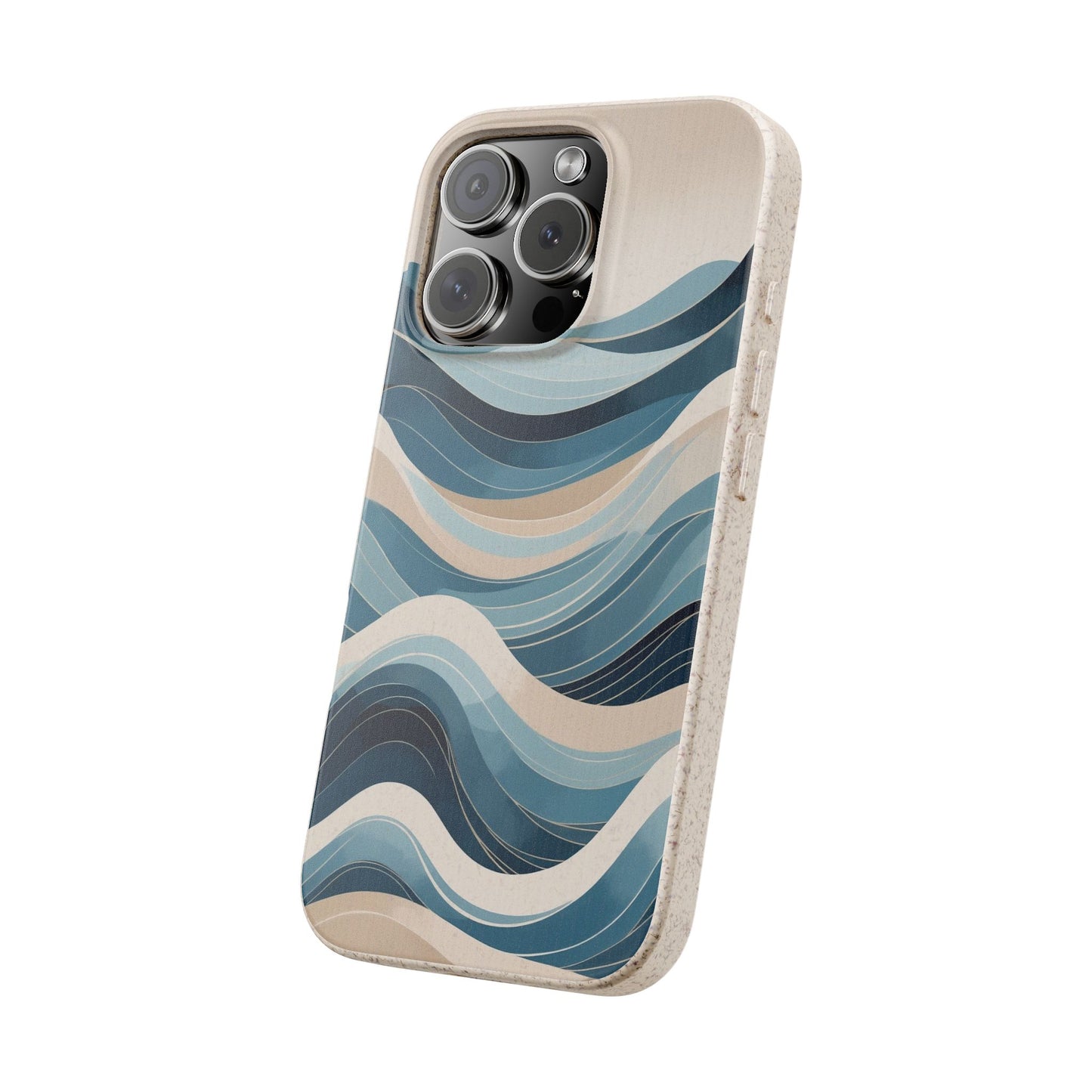 Nordic Wave Eco-Friendly iPhone Case - Sustainable Biodegradable Design