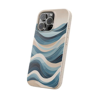 Nordic Wave Eco-Friendly iPhone Case - Sustainable Biodegradable Design