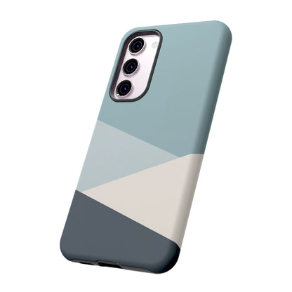 Samsung Galaxy Minimal Geometric Blue Case - Matte Tough Protective Cover