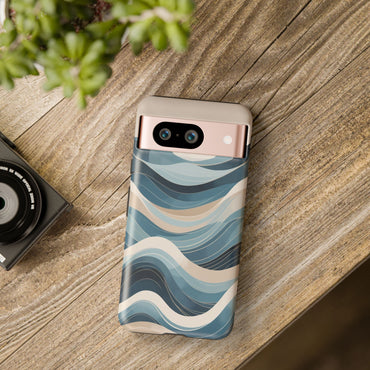 Google Pixel Case - Blue Ocean Wave Pattern