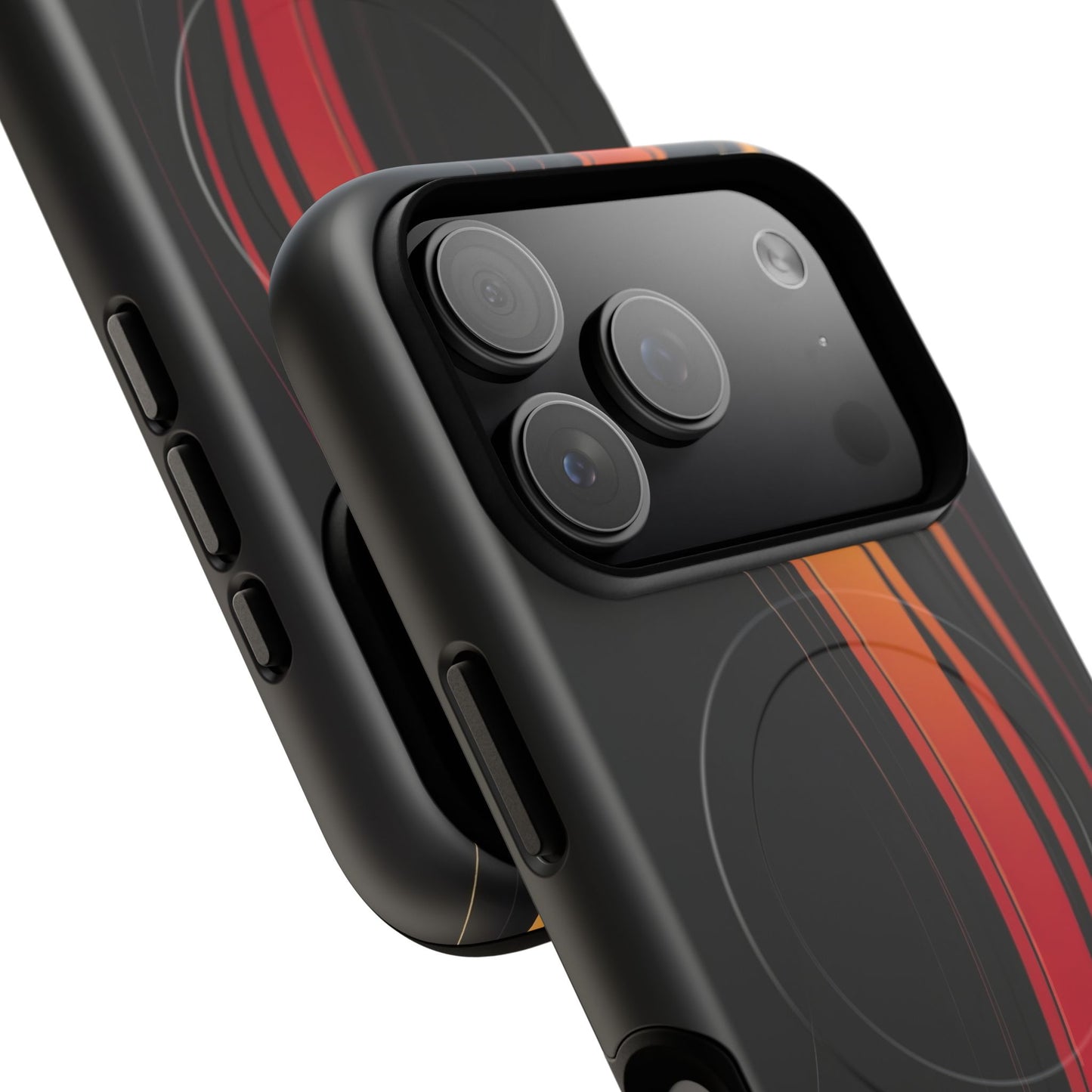 Flame Streak Matte iPhone Case - Racing Inspired Shockproof MagSafe® Compatible Cover
