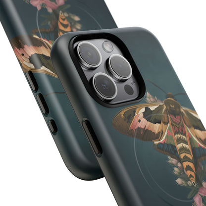 Rosebay at Midnight British Moth Botanical iPhone Case