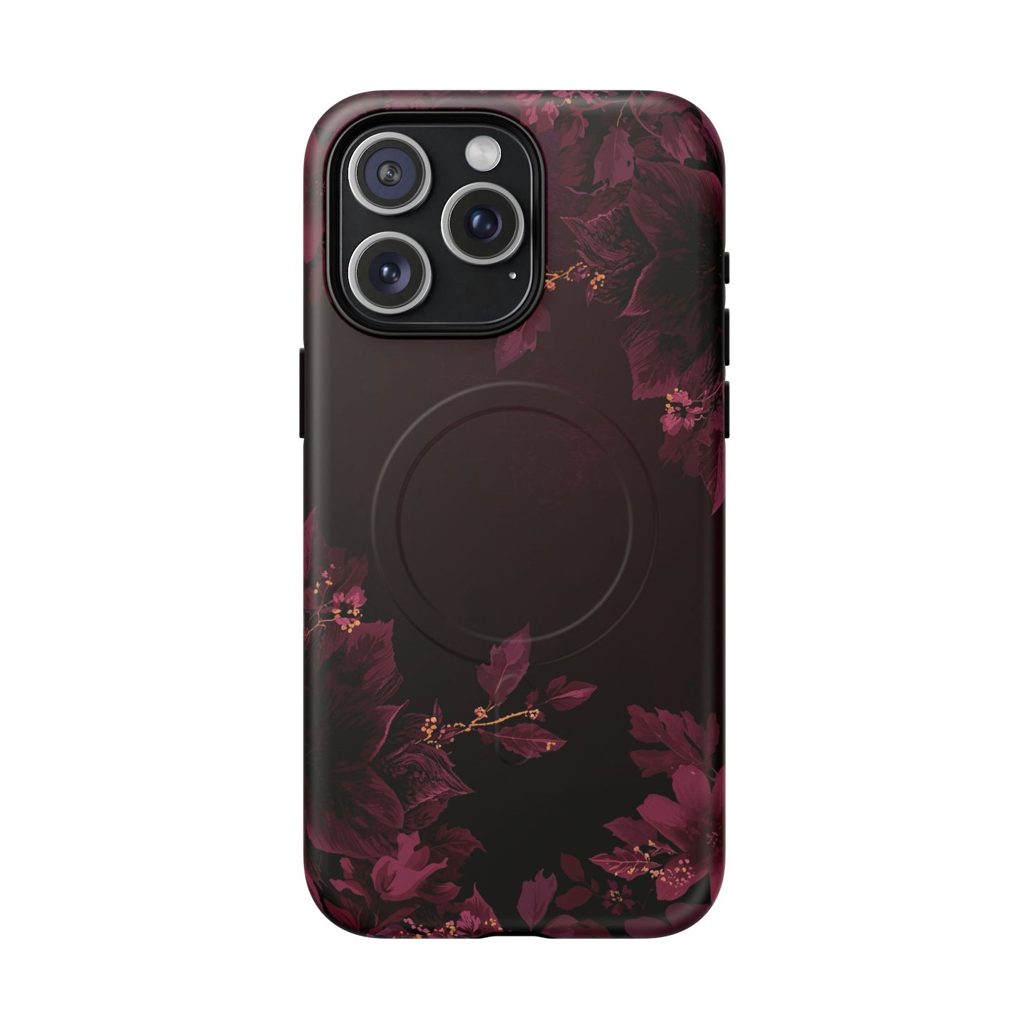 Midnight Bloom Floral iPhone Case - Premium MagSafe Protective Cover