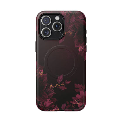 Midnight Bloom Floral iPhone Case - Premium MagSafe Protective Cover